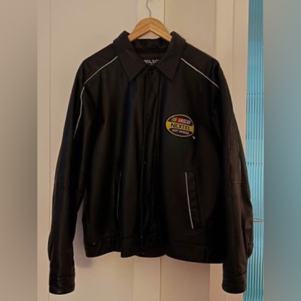 Vintage leather Nascar race jacket